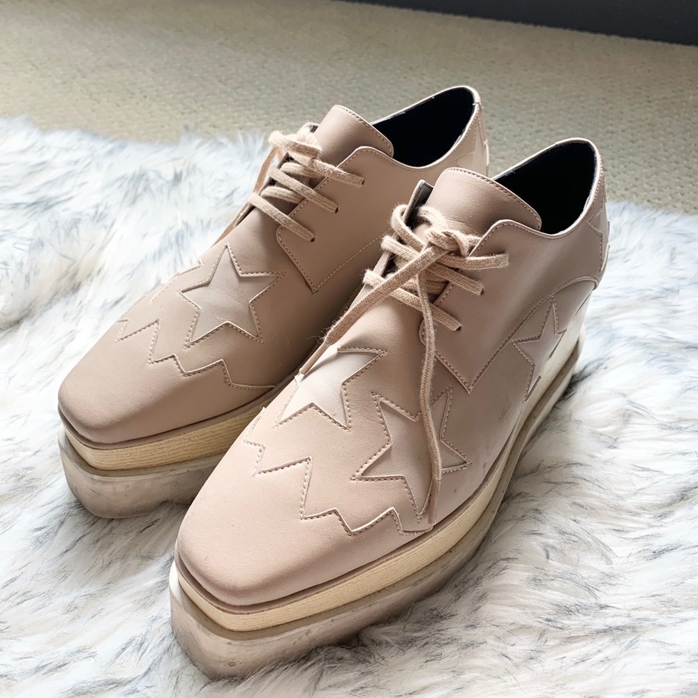 Stella McCartney Elyse Star leather platform shoes